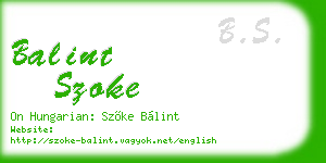 balint szoke business card